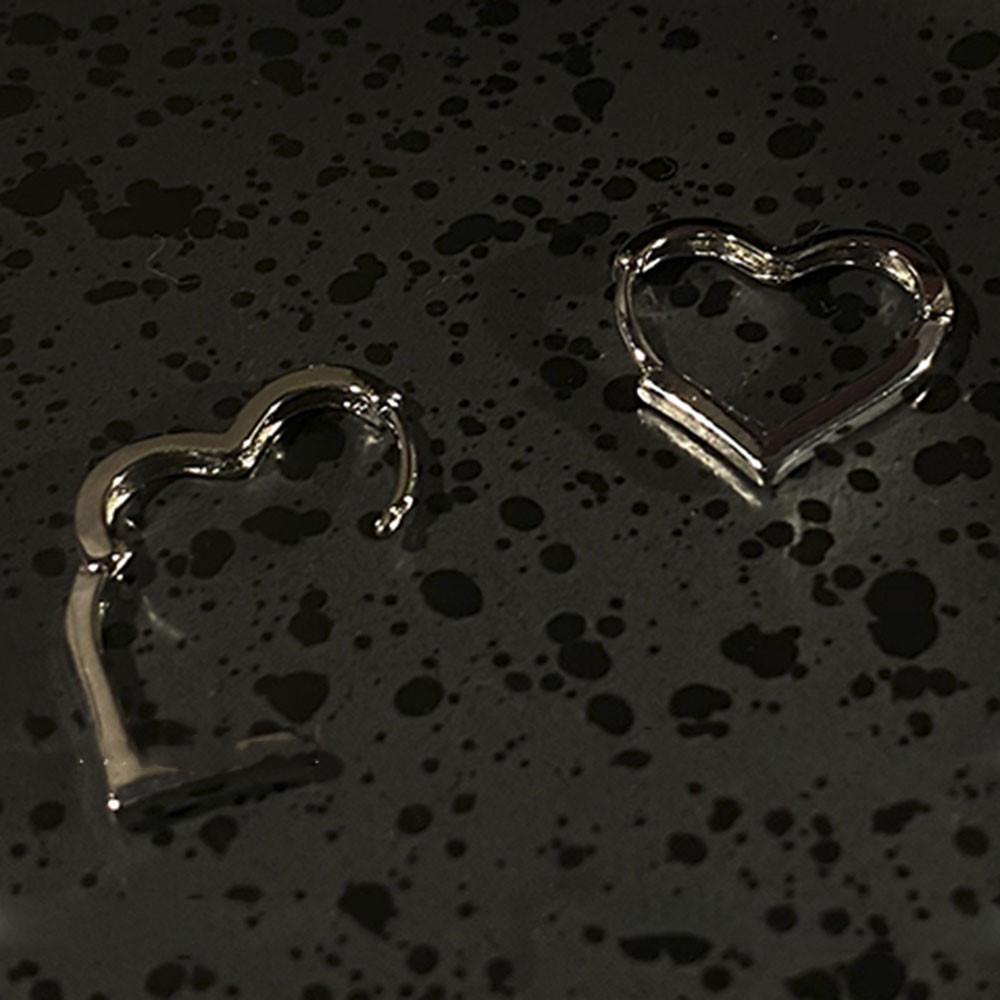 Khuyên Tai Kim Loại Hình Trái Tim Thời Trang Cho Nữ