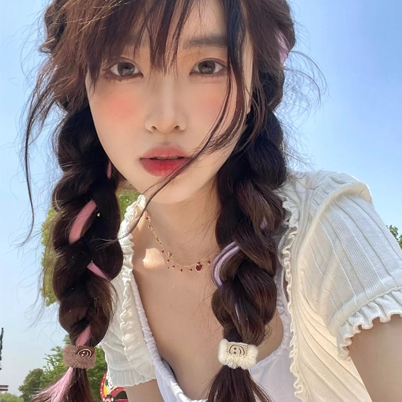 Kẹp tóc hình gấu nhồi bông dễ thương thời trang thu đông cho bé