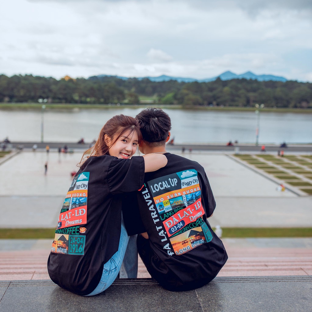 Áo Thun Tay Lỡ LOCAL UP  Đà Lạt Travel Áo Phông Cotton Nam Nữ Unisex - Over Size Form Rộng | BigBuy360 - bigbuy360.vn