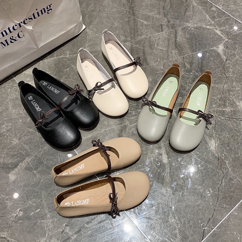 Giày Búp Bê Đế Mềm Mũi Tròn Thời Trang Dành Cho Nữ