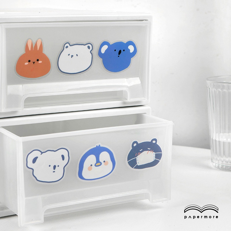 Túi 20 Miếng Dán Pet Hình Động Vật Trang Trí Sổ Tay Diy