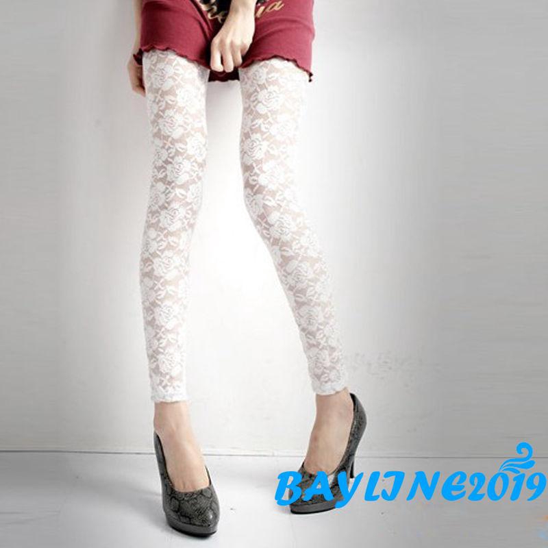 Quần Dài Phối Ren Hoa Hồng Thời Trang Cho Nữ