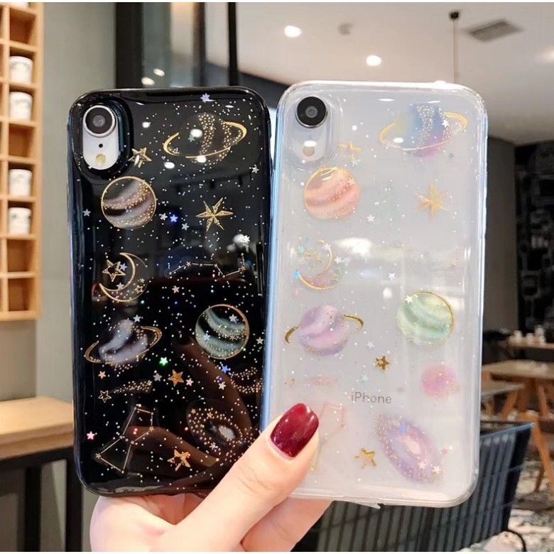 Ốp Điện Thoại Họa Tiết Hành Tinh Ngôi Sao Cho IPhone 12 12Pro 12promax 12mini 8 7 6 Plus XR XS 11 Pro Max