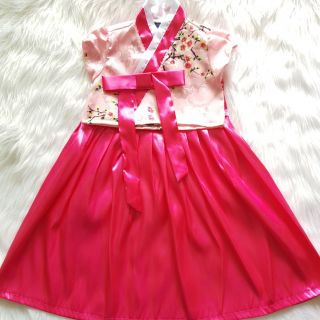 Hanbok bé gái Đào Hồng