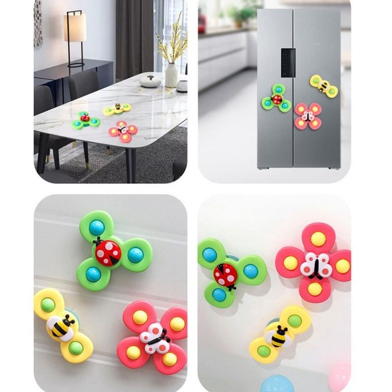Đồ chơi 3 con quay spinner chong chóng dính tường vui nhộn cho bé BBTOYS 85