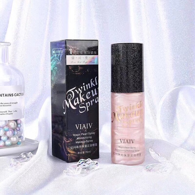 Xịt giữ lớp makeup nhũ chảy Stars shine galaxy spray Viaiv | BigBuy360 - bigbuy360.vn