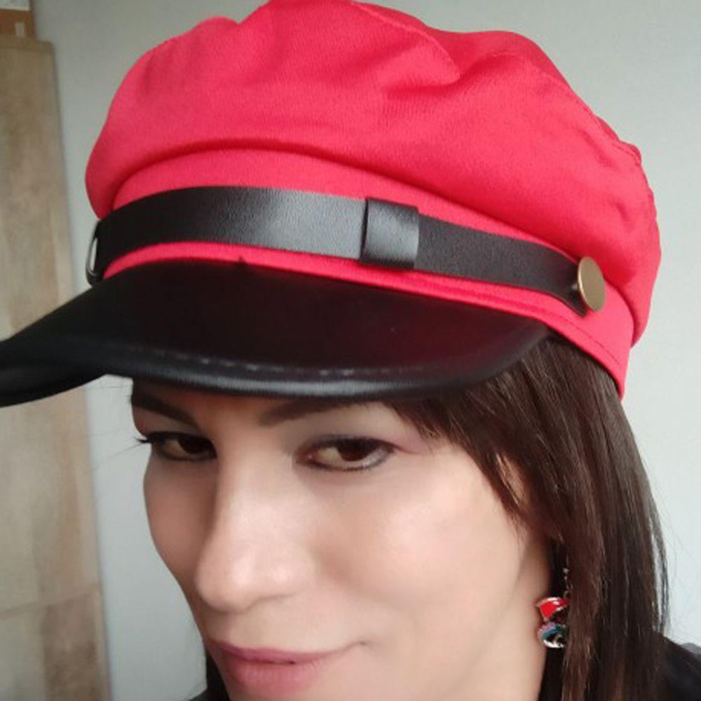 Mũ Câu Cá Da PU Lấp Lánh Phong Cách Anh Quốc