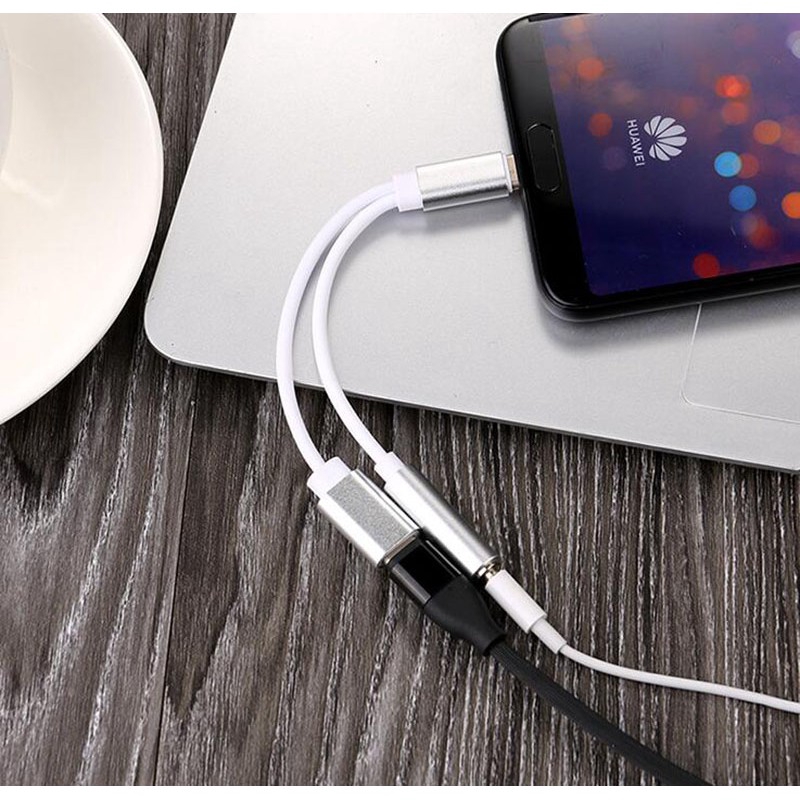 Đầu chia cổng âm thanh 3.5mm 2 trong 1 thích hợp cho Iphone