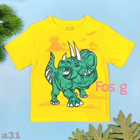 Áo Thun Tay Ngắn Bé Trai PL - Vàng Đậm KL