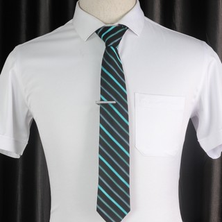 Caravat nam cà vạt nam công sở cao cấp CV2102 xanh kẻ chéo trẻ trung dễ phối đồ