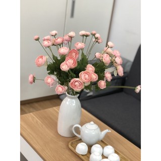 Bình lọ gốm trắng miệng nhỏ 26cm