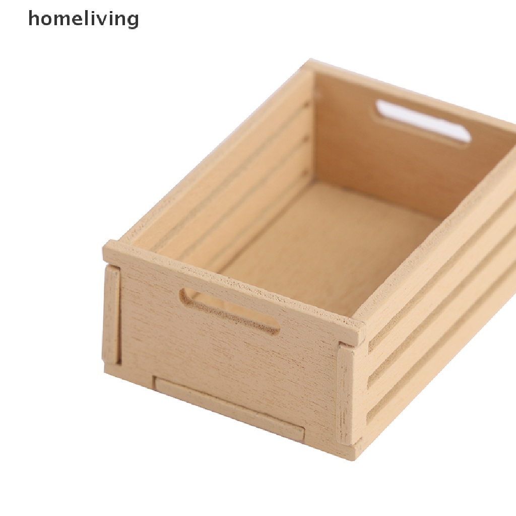 Bộ 3 Khung Trái Cây Mini Bằng Gỗ Tỉ Lệ 1: 12 Trang Trí Nhà Búp Bê