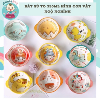 Bát sứ ăn dặm to 2 quai 350ml cho bé