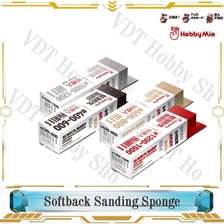 Hobby Mio: Hộp 10 tấm giấy nhám bọt biển chà nhám mô hình chuyên dụng