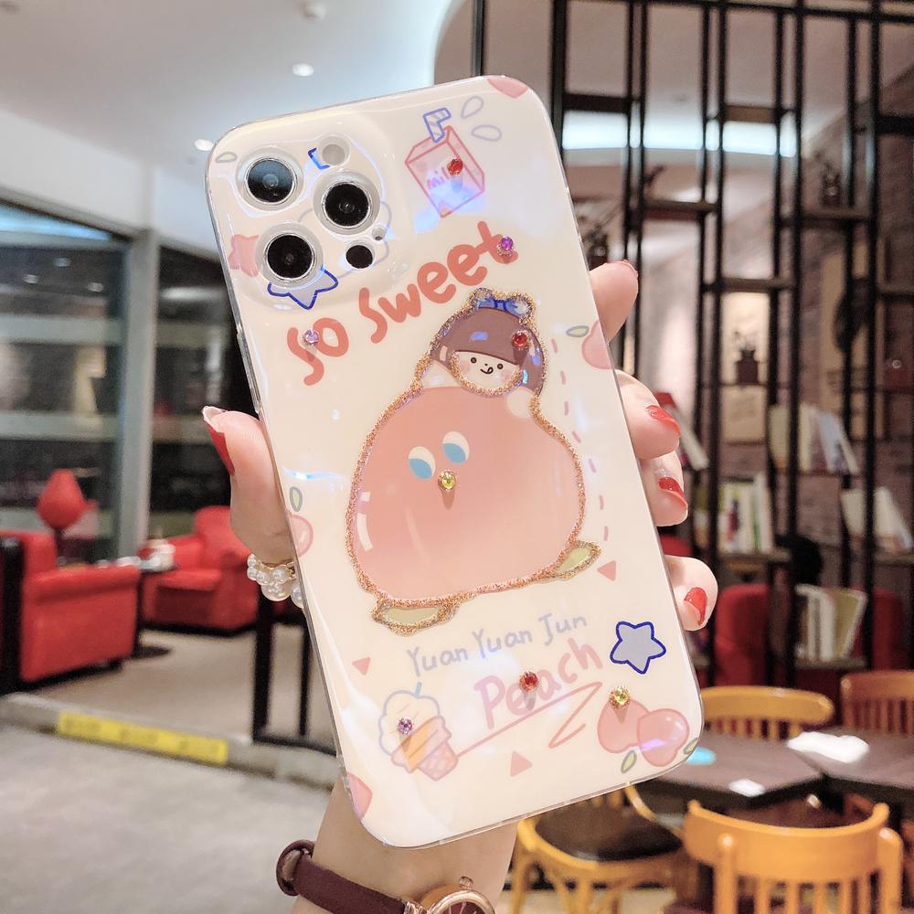 Samsung S21 Ultra A52 A72 A32 M02 A12 A02S A02 S20 Note 20 Ultra S21 S20 Plus S20FE Note 10 Plus Note10 Lite Edge Protector Case with Lens Protector Shockproof Case Cartoon Painting Case S21+ Case Girl