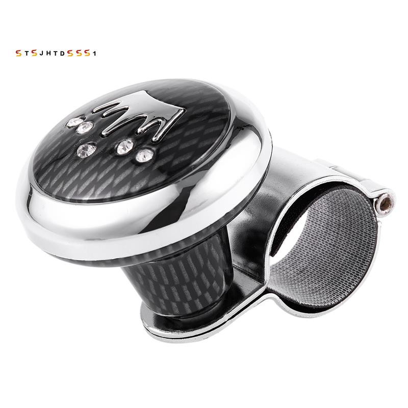 Check Pattern Metal Plastic Handle Steering Wheel Spinner Knob for Auto Truck