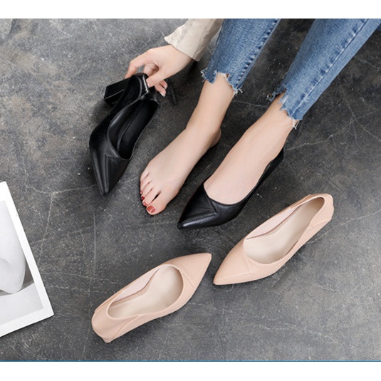 Giày size nhỏ 30 31 32 33 34  gót vuông 5cm/7cm 2 kiểu gót