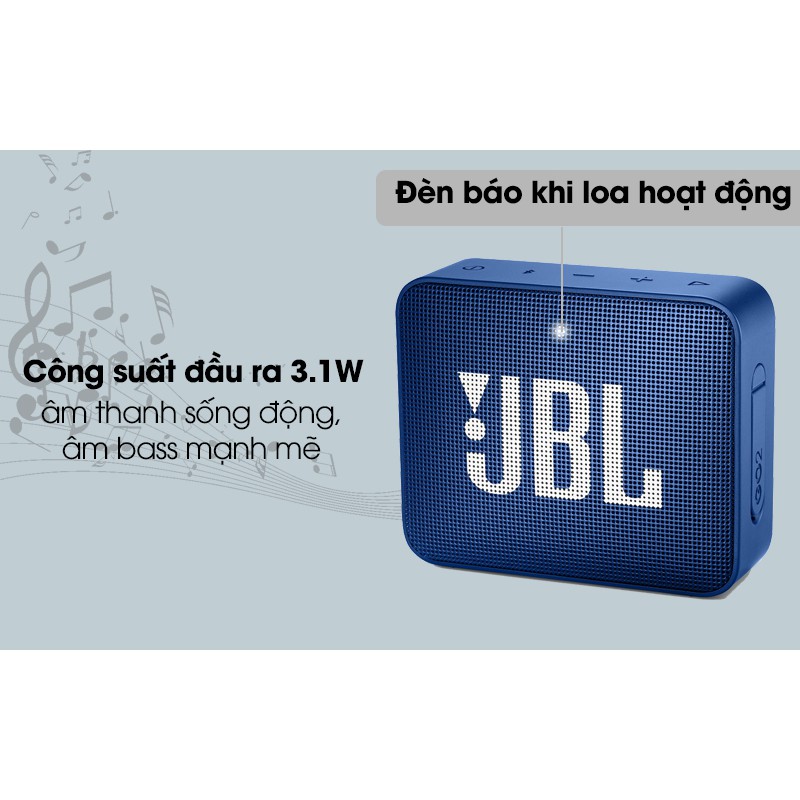 [Mã ELMS4 giảm 7% đơn 500K] Loa Bluetooth JBL Go 2 - Chống Nước IPX7