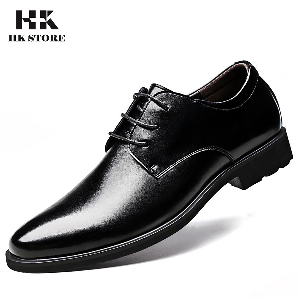 Giày tây công sở nam cao cấp  HK STORE  da bò cao cấp thật 100% da mềm êm chân sản phẩm có phiếu bảo hành đầy đủ.