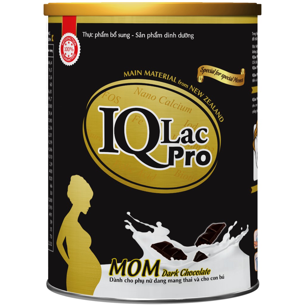 Sữa bột IQLac Pro Mom Dark Chocolate 400g (Mẹ mang thai và cho con bú)
