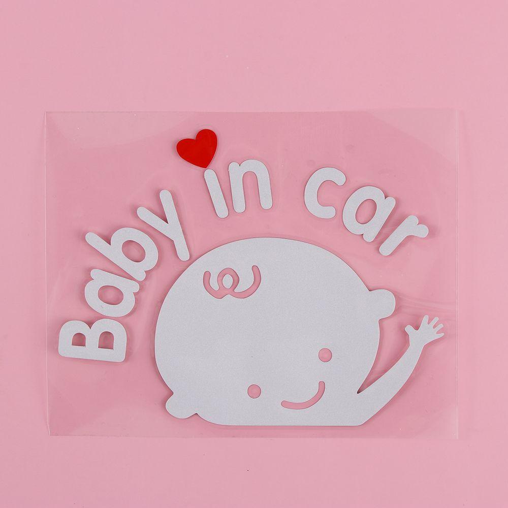 Đề Can Laser Baby In Car Dán Cửa Sổ Xe Hơi / Xe Máy Chống Thấm Nước