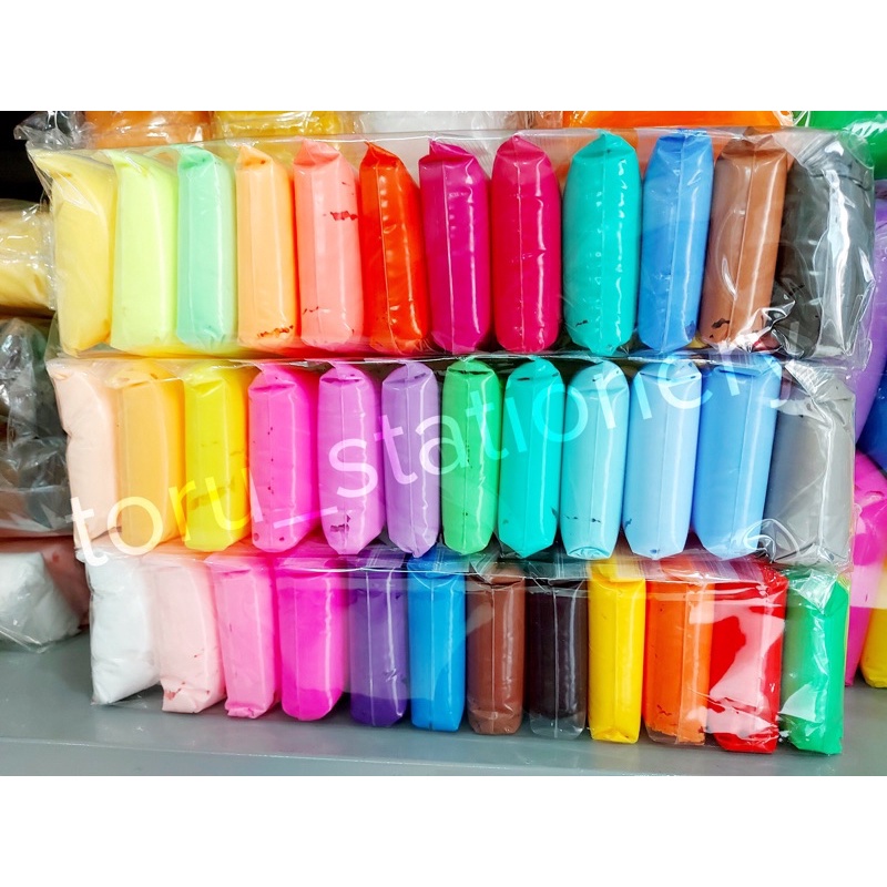 Đất sét super clay tự khô siêu nhẹ,12 màu tạo hình,làm Butter slime,toru_stationery