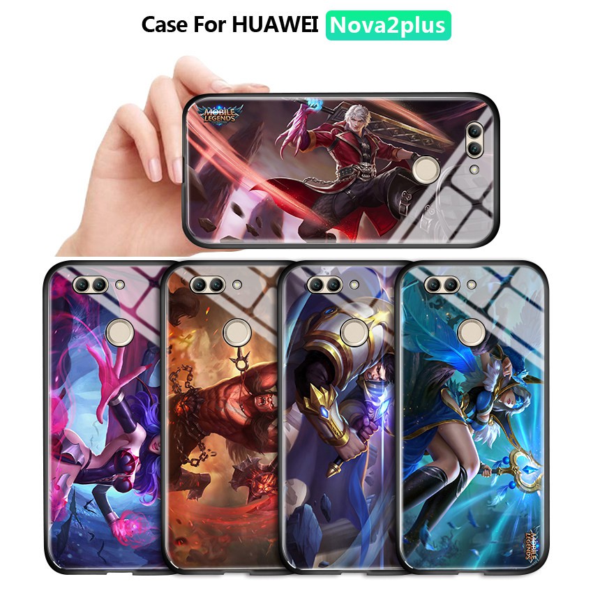 Case สำหรับ Huawei Nova 2 Plus Nova 2S Nova 2 Nova 3e Vỏ điện thoại trò chơi di động MLBB สำหรับ Mặt sau bằng kính cường lực bóng loáng dành cho điện thoại di động Vỏ bọc huyền thoại