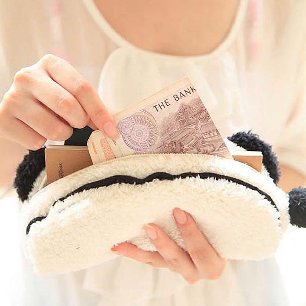 Túi Đựng Bút Bằng Vải Bông Mềm Hình Gấu Trúc Dễ Thương