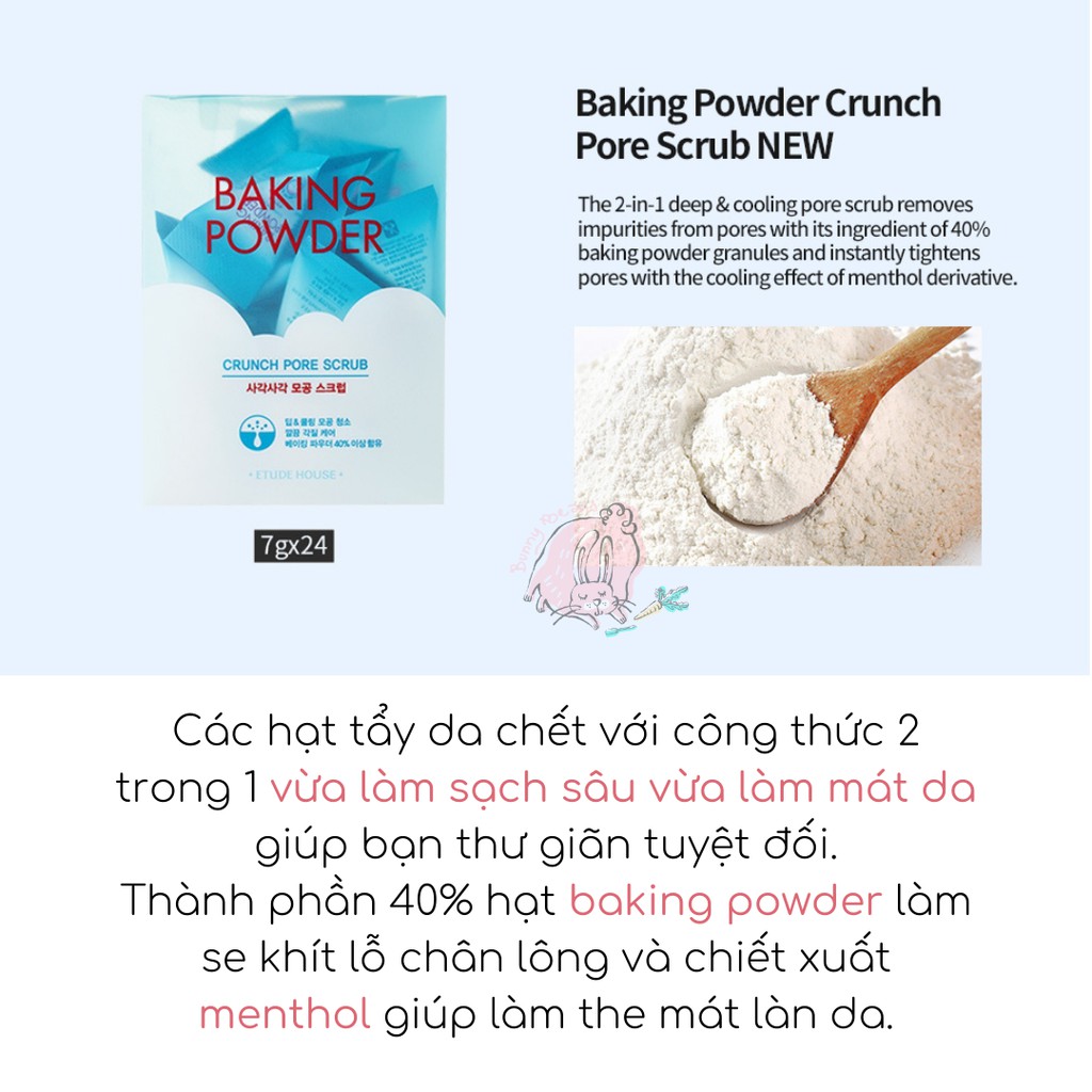 Tẩy da chết Baking Powder Crunch Pore Scrub Hàn Quốc cho mọi loại da, kể cả da mụn (Shop Bunny Beans) | BigBuy360 - bigbuy360.vn