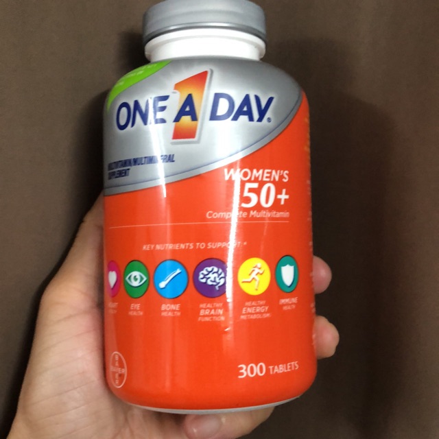 [Date 2022]Viên Uống One A Day Women 50+ bổ sung Multivitamin và khoáng chất cho nữ giới trên 50, Chai 300 viên