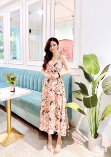 Váy maxi cổ V siêu hót