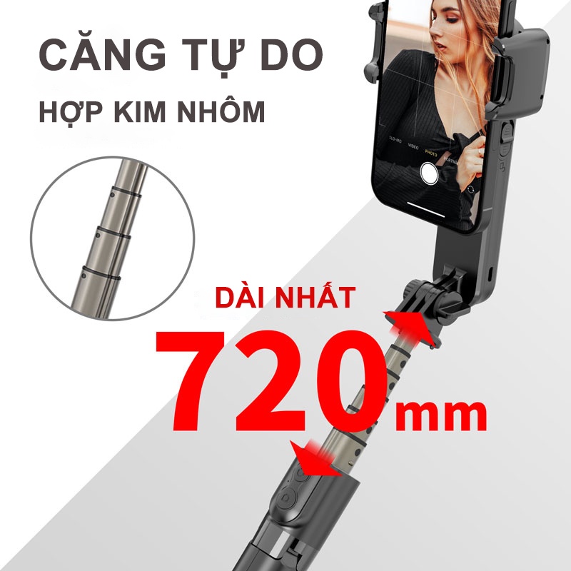 Bộ ổn định với ánh sáng lấp đầy MINI, gimbal cầm tay, gậy chụp ảnh tự sướng chân máy bluetooth chống va đập {NUL09} | BigBuy360 - bigbuy360.vn