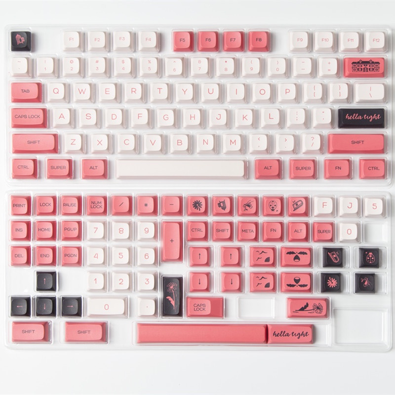 Fledgling Keycap XDA Profile Flamingo 137 phím  PBT DYE SUB bàn phím cơ Keycaps