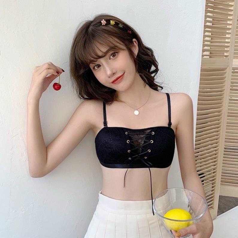 Áo ngực cúp ren bàn tay nâng ngực đan dây giữa chất liệu ren su (có dây trong suốt kèm theo) [Hàng Đẹp] | BigBuy360 - bigbuy360.vn