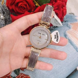 Đồng hồ nữ Anne Klein AK/2512LVGB Diamond-Accented Gold-Tone