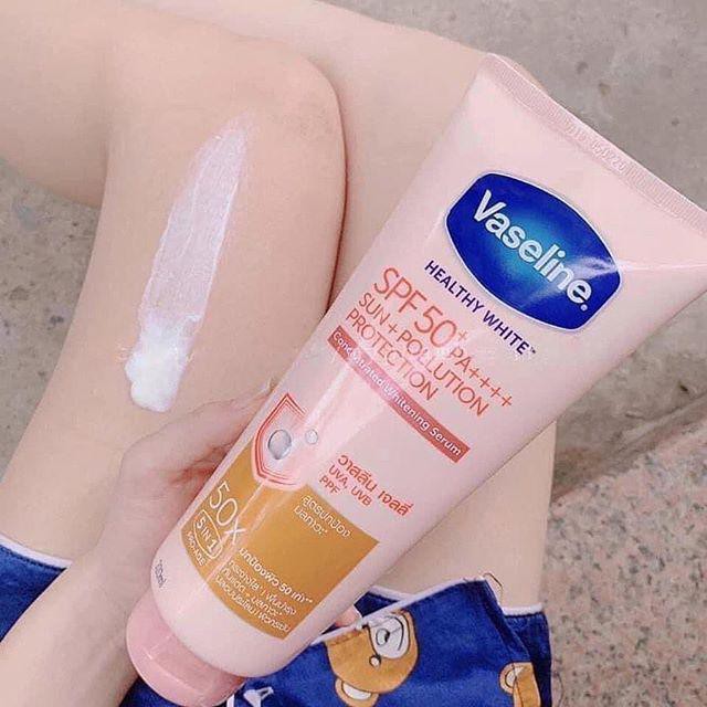 [ BẢN MỚI ] Sữa Dưỡng Thể - Kem Dưỡng Body Vaseline Perfect Serum 50X Tuýp 320ml Giúp da trắng sáng mịn màng giảm thâm