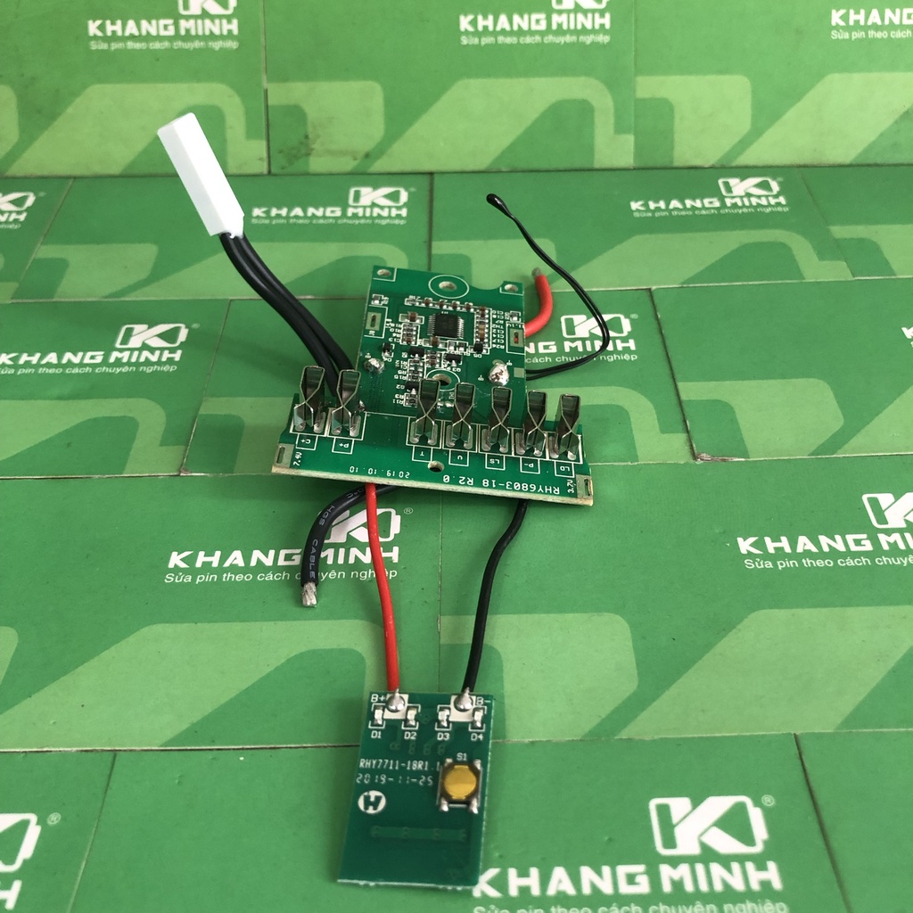 Mạch pin Hitachi 5S 18V Led, nhận sạc zin và sạc đầy tự ngắt