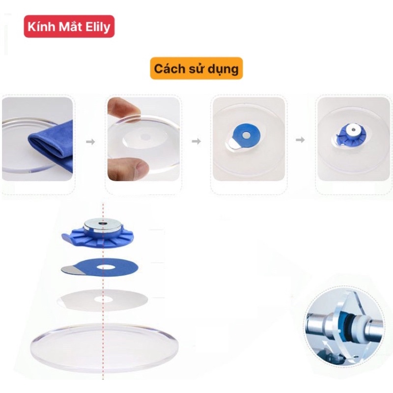 Miếng dính 2 mặt chống xoay tròng kính . Cuộn 1000 miếng. Phụ kiện kính mắt