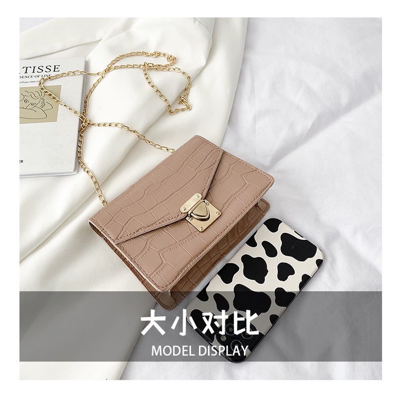 Túi xách JASMIN NOIR họa tiết da cá sấu thời trang cho nữ