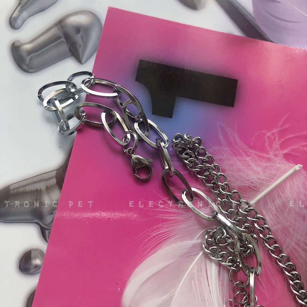 vòng cổ Thiết Kế Mặt Chữ Thập Bất Đối Xứng Cá Tính