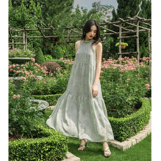 OLV - Đầm Halter Embroidered Dress