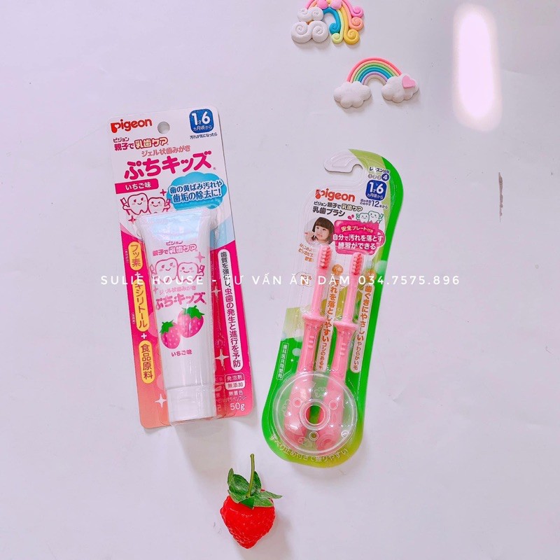 Set bàn chải Pigeon cho bé từ 1-6 tuổi