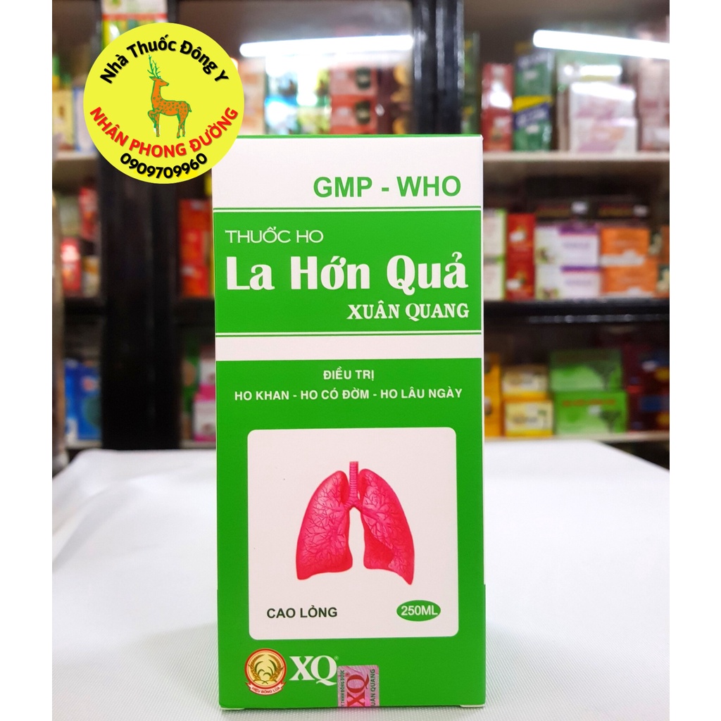 Siro Ho La Hán Quả Xuân Quang, chai 250ml, hỗ trợ người bị ho gió, ho khan, ho lâu ngày, tiêu đờm, viêm phổi mãn tính..