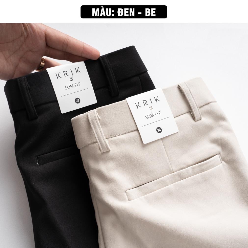 Quần Tây Âu Nam Cao Cấp Local Brand KRIK Dáng Hàn Quốc Côn Mềm Mịn Không Bai Xù Xắn Gấu QA1719 WQ
