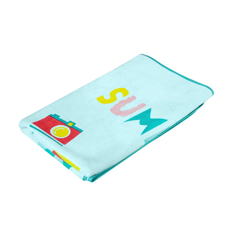 HomeBase HLS Khăn tắm Microfiber SUMMER W137.16xD0.2xH68.58 Cm màu xanh bạc hà