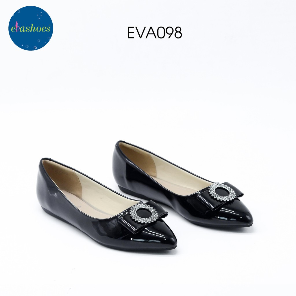 [Mã BMLTA50 giảm 10% đơn 99K] Giày Búp Bê Mũi Nhọn Phối Nơ Da Bóng Evashoes – EVA098