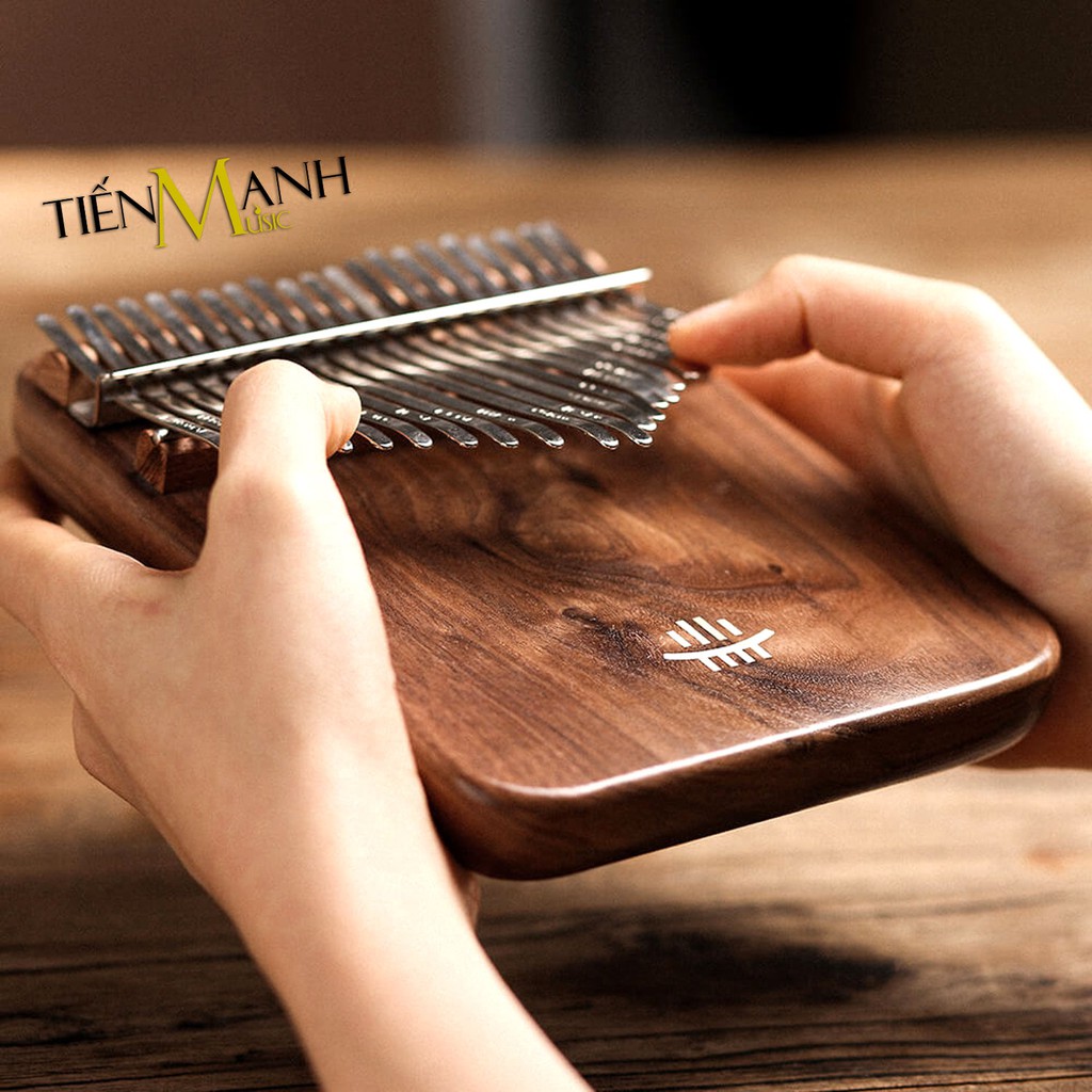 Đàn Kalimba 21 Phím Hluru KY21 - Kèm hộp chống sốc (Gỗ Walnut - Khắc Phím) - Chính hãng phân phối bởi Tiến Mạnh Music