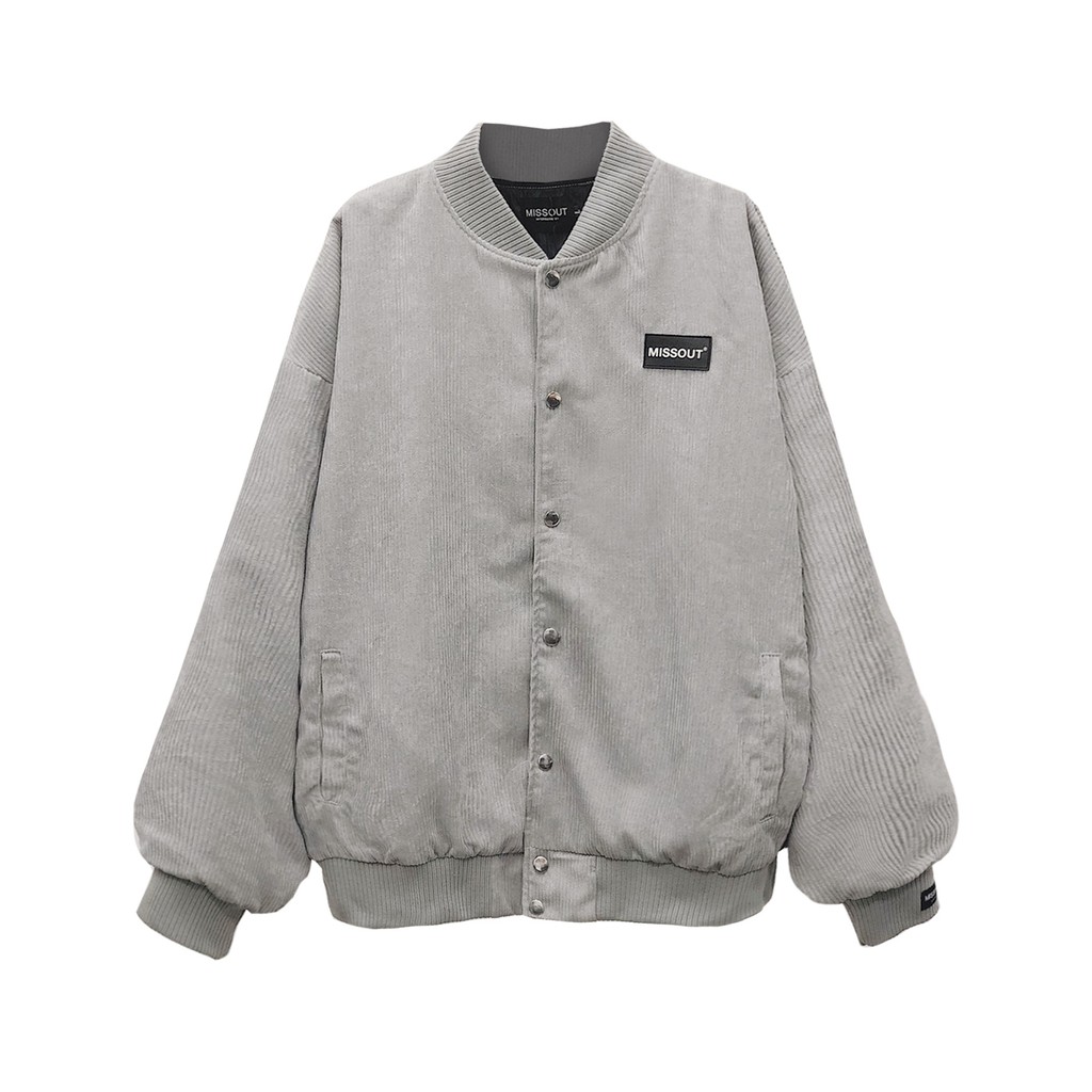ÁO KHOÁC FABRIC BOMBER GRAY MST