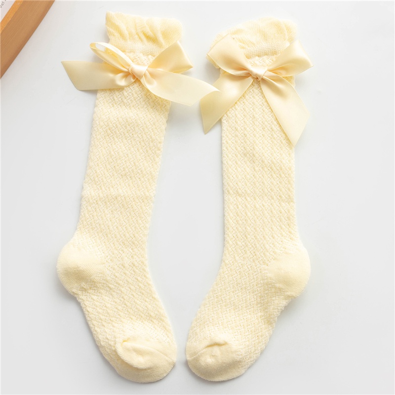 Vớ cotton mềm cao cổ phối ren xinh xắn nhiều màu sắc dành cho bé gái