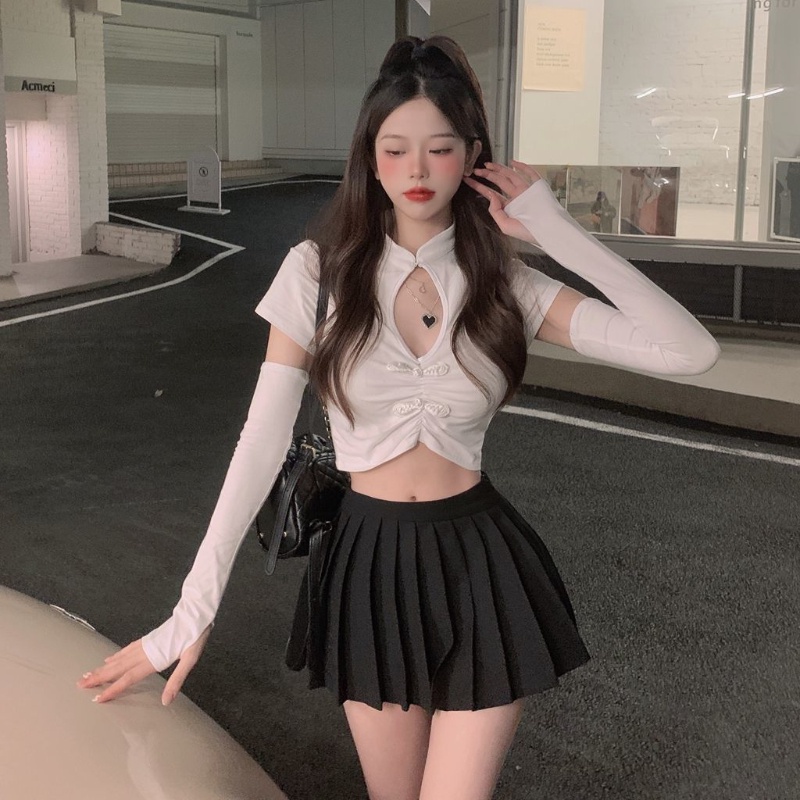 COZOK Áo Thun Ngắn Tay Thời Trang Gợi Cảm Cho Nữ